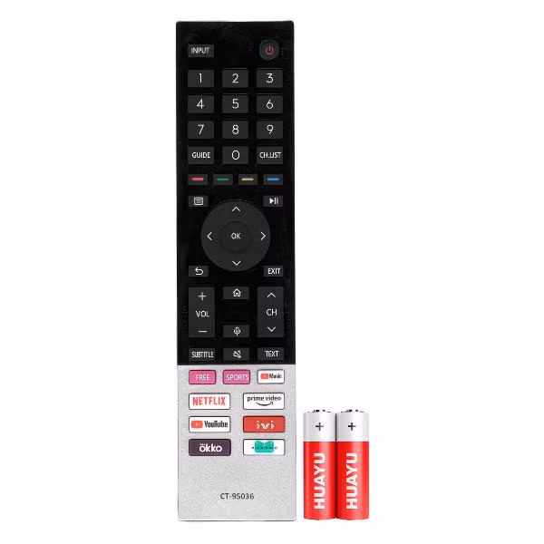 Пульт ДУ для ТВ, приставки ТВ, DVD-плеера Huayu CT-95036, с голосовой функцией, для тв Toshiba