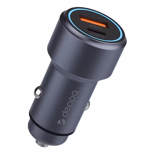 Автомобильное зарядное устройство Deppa USB-A+USB-C PowerDelivery 48W