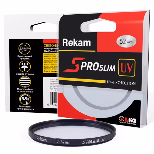 Светофильтр Rekam S PRO SLIM UV+Protection 52 мм (UV 52-SMC2LC)
