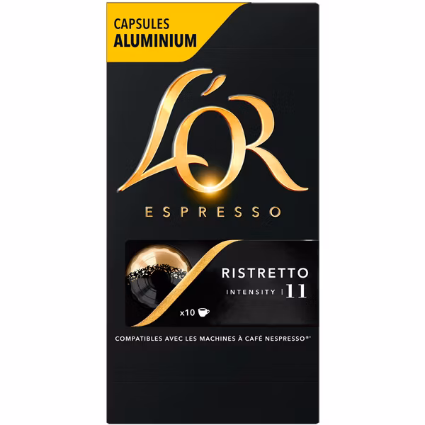 Кофе в алюминиевых капсулах L'Or Espresso Ristretto, для системы Nespresso, 10 шт