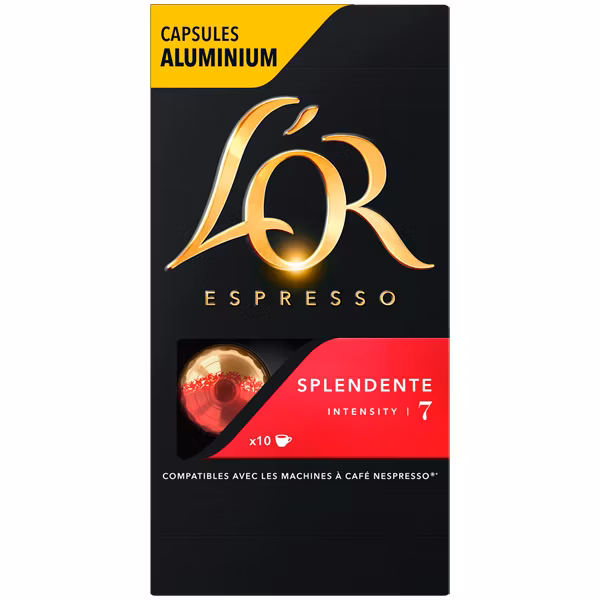 Кофе в алюминиевых капсулах L'Or Espresso Splendente, для системы Nespresso, 10 шт