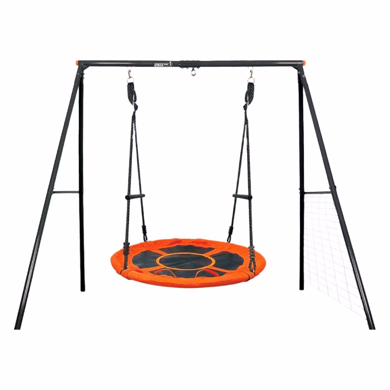 Игровой комплекс UNIX Kids с качелями для улицы, детский игровой комплекс с футбольными воротами и качелями гнездом 100 см
