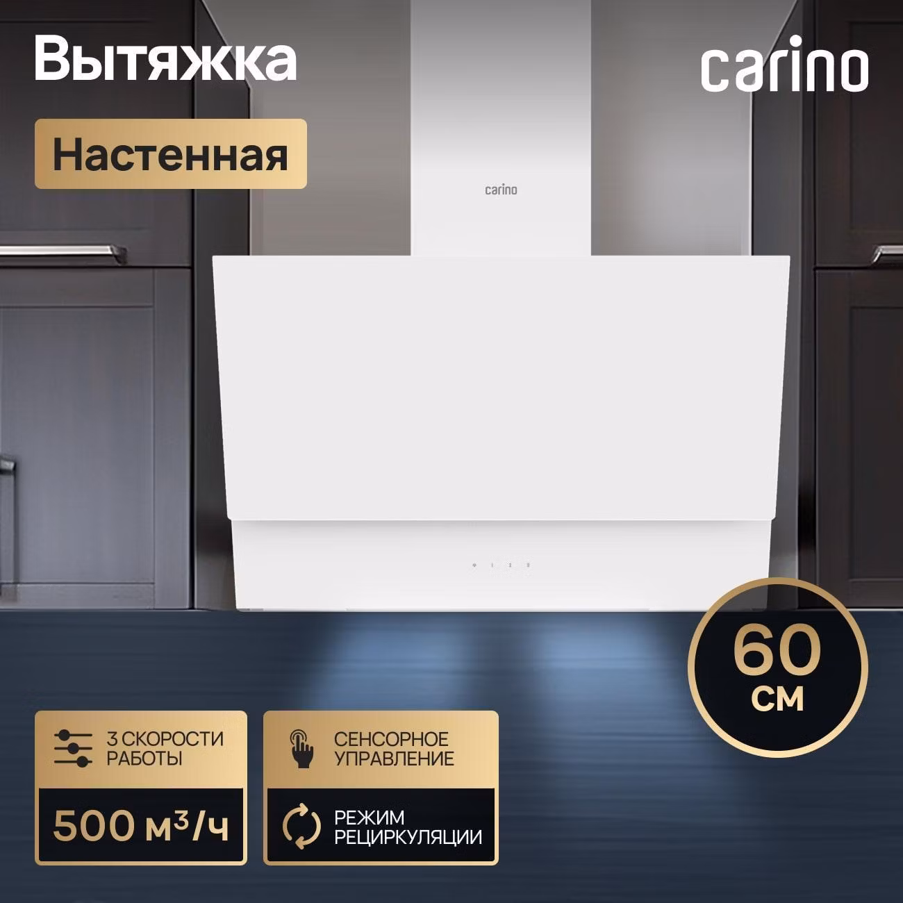 Вытяжка пристенная CARINO C8610SM