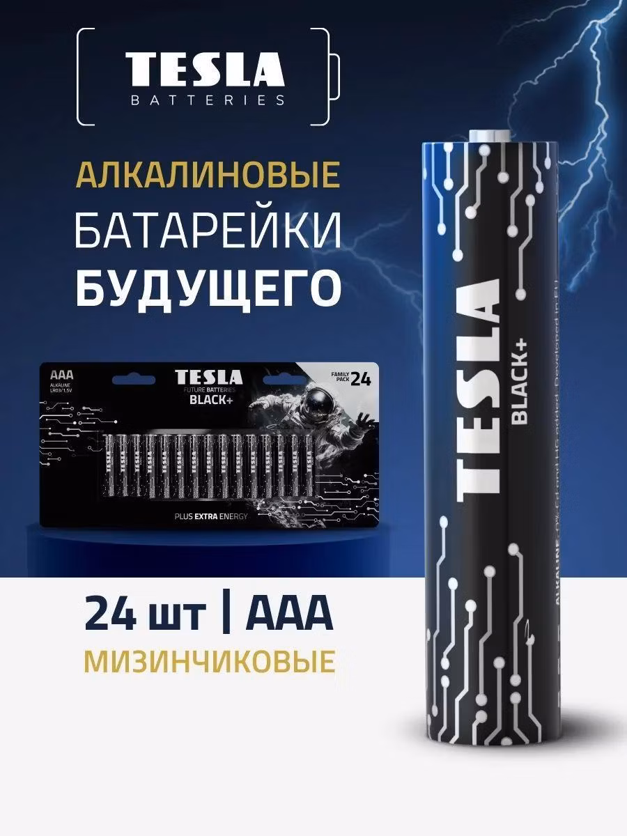 Батарея Tesla AAA черный+ 140131