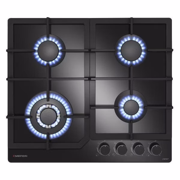 Варочная панель газовая MEFERI MGH604BK GLASS COMFORT 4 конфорки
