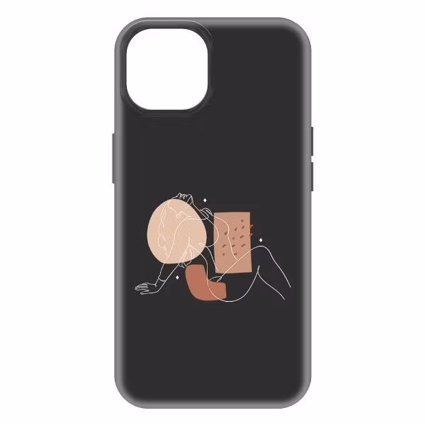 Чехол для смартфона, телефона Krutoff Чувственность для iPhone 15 черный (477319)