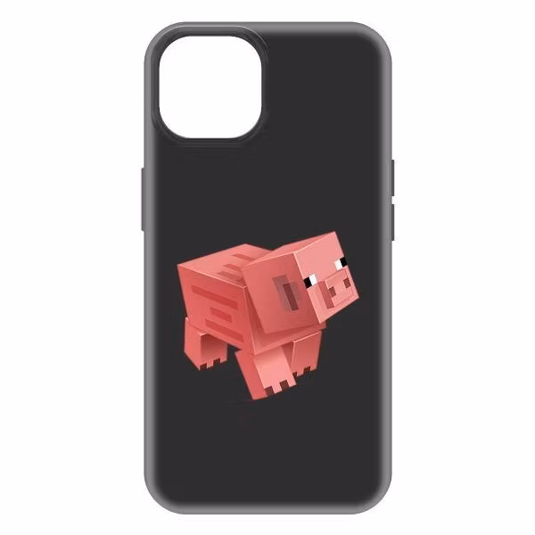 Чехол для смартфона, телефона Krutoff Minecraft-Свинка для iPhone 15 (477242)