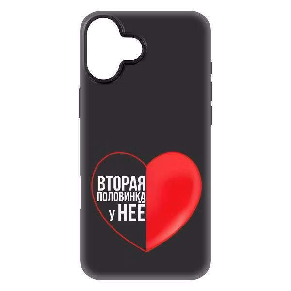 Чехол для смартфона, телефона Krutoff Хохлома для iPhone 15 Plus черный (572735)