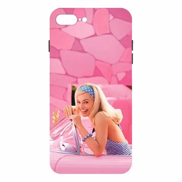 Чехол для смартфона, телефона Krutoff Soft Case Барби в розовом для 7 Plus/8 Plus чер.