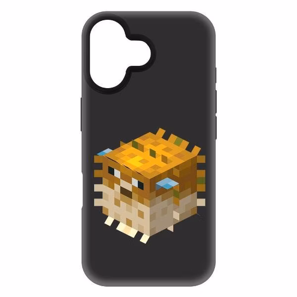 Чехол для смартфона, телефона Krutoff Minecraft-Иглобрюх для iPhone 16 черный (572556)