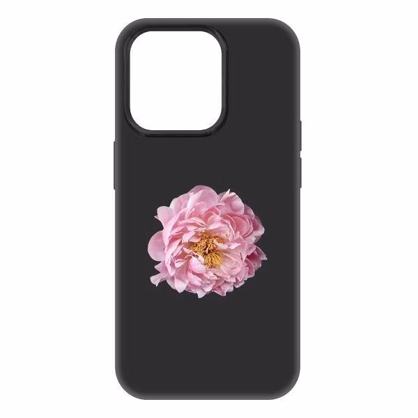Чехол Krutoff Розовый пион для iPhone 15 Pro