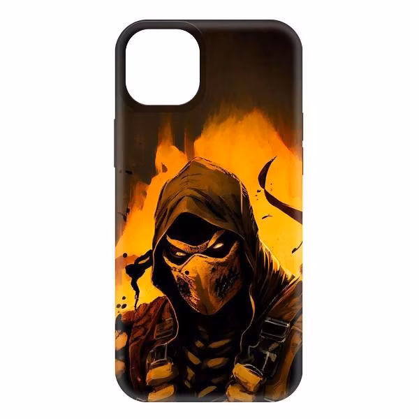 Чехол Krutoff Мортал Комбат Скорпион для iPhone 15 Plus