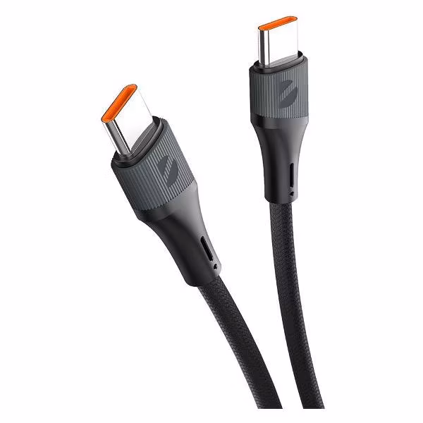 Дата-кабель Alum USB-C - USB-C, 100Вт, e-mark, 2м, черный, 72591 Deppa