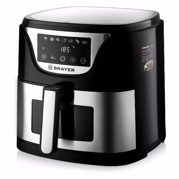 Аэрогриль BRAYER BR2037,1500 Вт,5 л, t. 200С, съемная решетка, таймер, LCD-дисплей, 7 программ