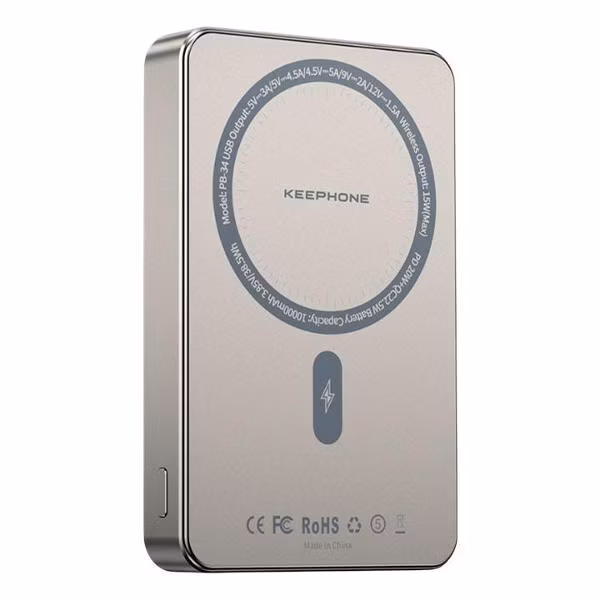 Портативный аккумулятор Keephone Lucci MagSafe 10000 мАч титановый серый