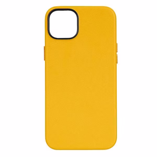 Чехол Leather Co. для iPhone 16 MagSafe желтый