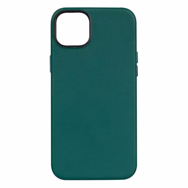 Чехол Leather Co. с MagSafe для iPhone 15 (New line) зеленый