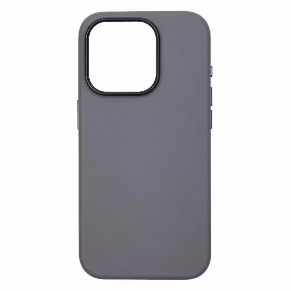 Чехол Leather Co. для iPhone 16 MagSafe титановый серый