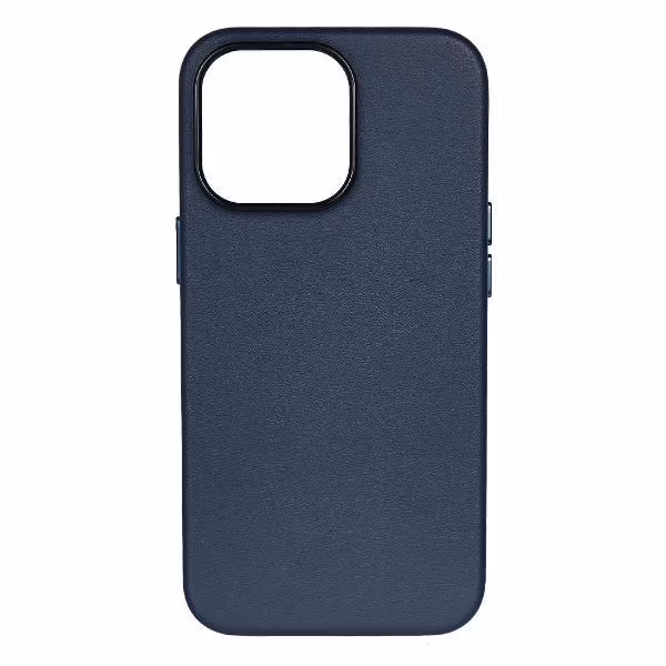 Чехол Leather Co. для iPhone 15 Pro (New line) темно синий