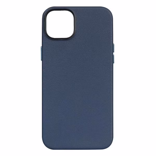 Чехол Leather Co. для iPhone 16 темно синий