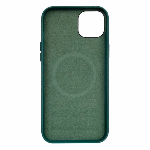 Чехол Leather Co. для iPhone 15 зеленый