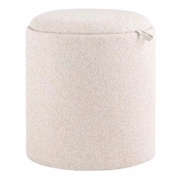 Пуф Stool Group с ящиком Хюгге XS, букле бежевый