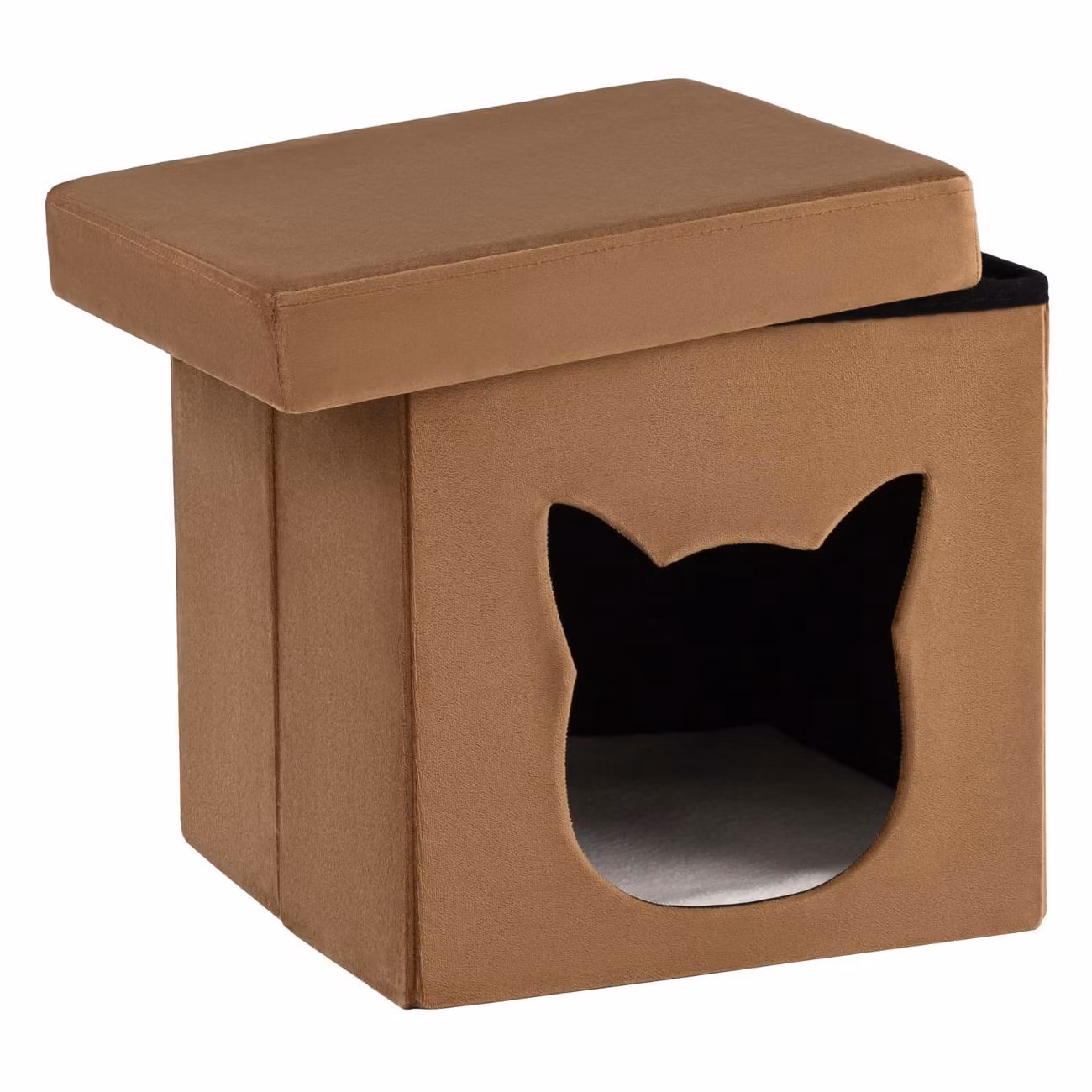 Пуф Stool Group складной с ящиком Store Pet, коричневый