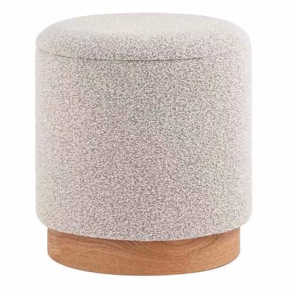 Пуф Stool Group с ящиком Холли S, букле бежевый