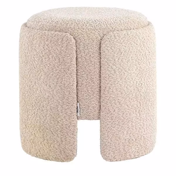 Пуф Stool Group круглый Taks букле капучино