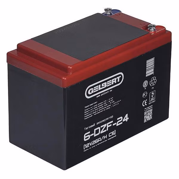 Аккумулятор для электротранспорта Gelbert 6-DZF-24 (12V26A/H C5)