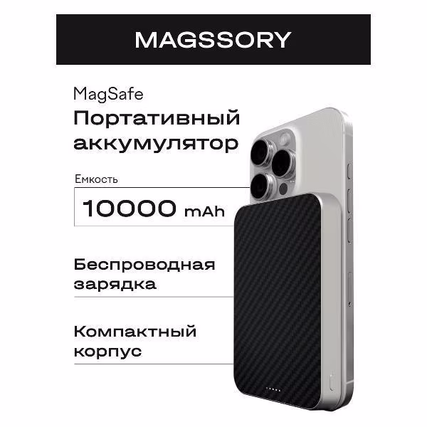 Портативный аккумулятор Magssory 10000 мАч Robo Design (PBN021)