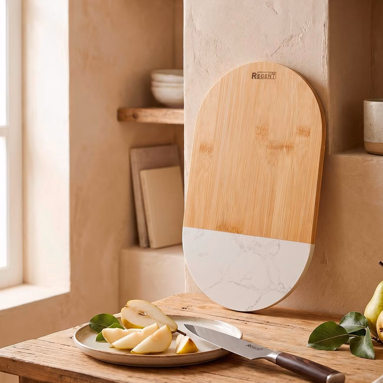 Доска разделочная 35*21см REGENT inox Bamboo