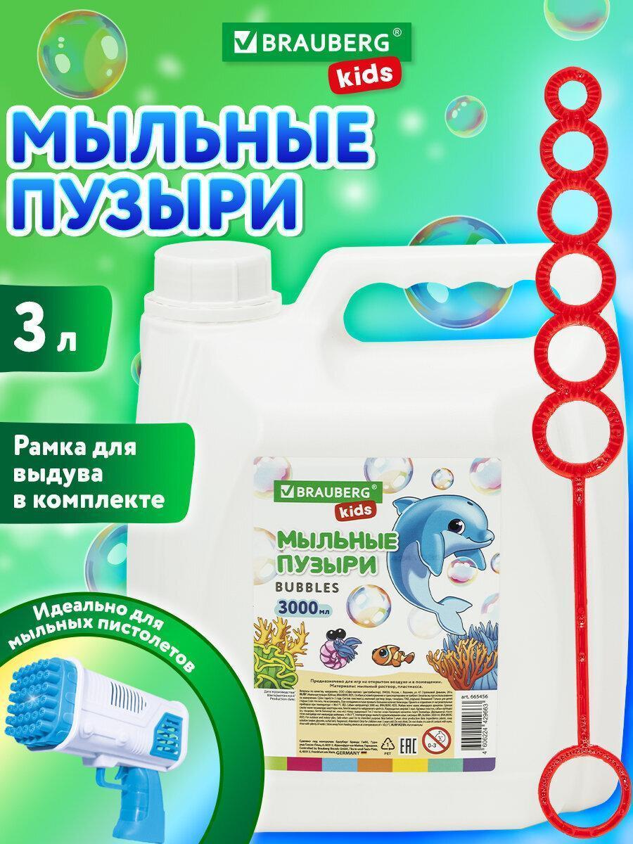 Мыльные пузыри 3000 мл, индивидуальная упаковка, BRAUBERG KIDS, 665456