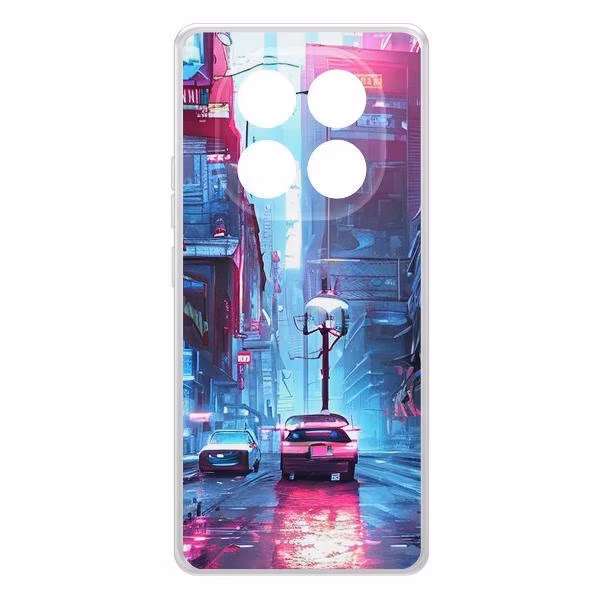 Чехол для смартфона, телефона Krutoff Киберпанк Улица Xiaomi Redmi Note 14 Pro 4G