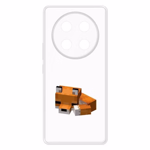 Чехол для смартфона, телефона Krutoff Minecraft-Спящий Лисенок Honor X60 Pro