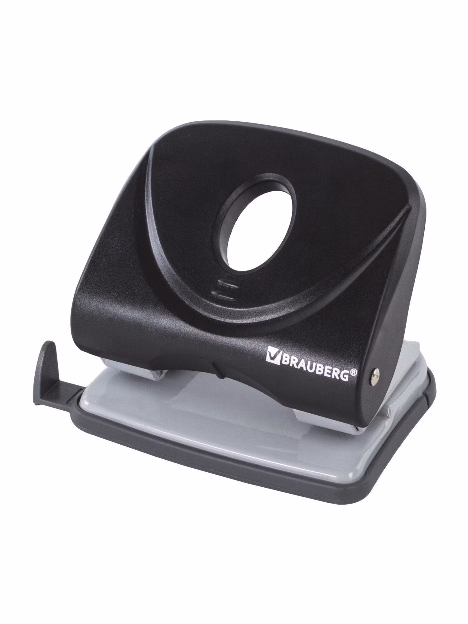 Дырокол BRAUBERG "Original", до 25 листов, черный, 222542
