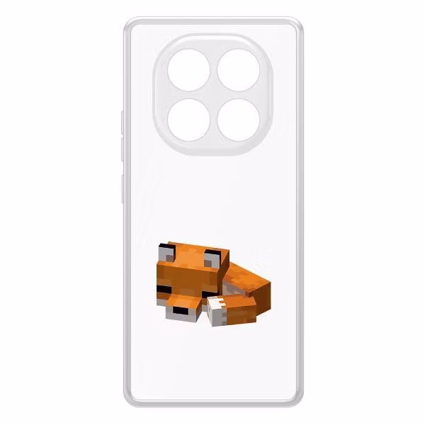 Чехол для смартфона, телефона Krutoff Minecraft-Спящий Лисенок Redmi Note 14 Pro 4G