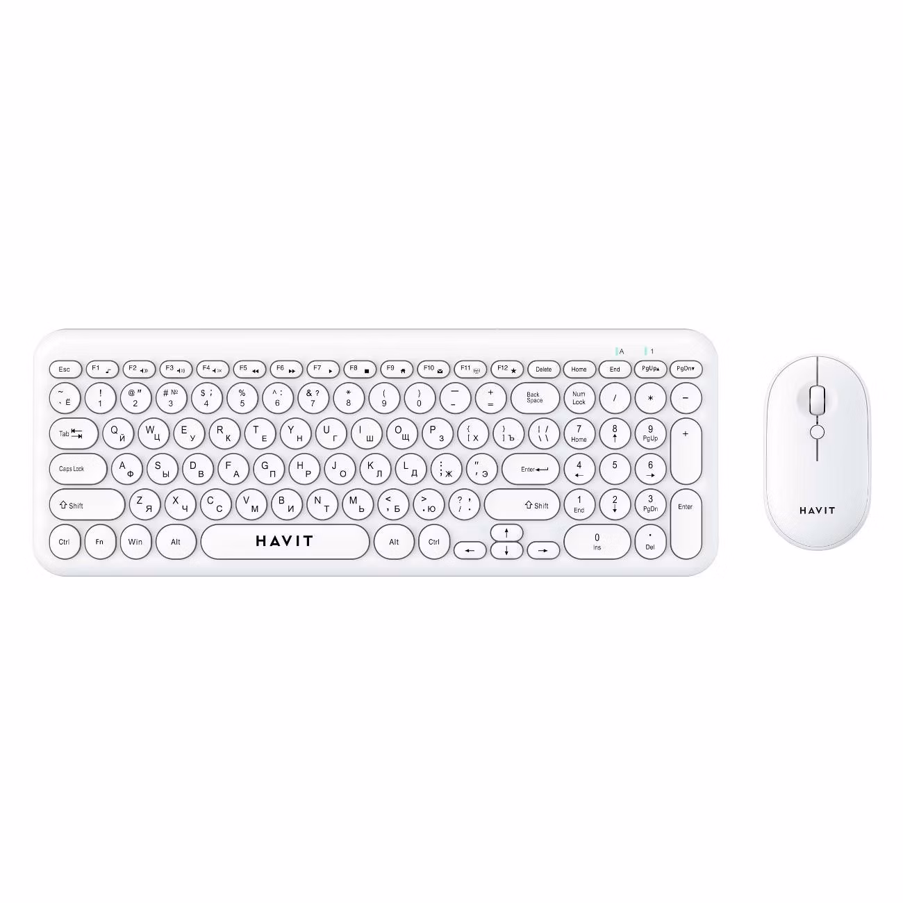 Комплект клавиатура+мышь Havit KB254GCM White