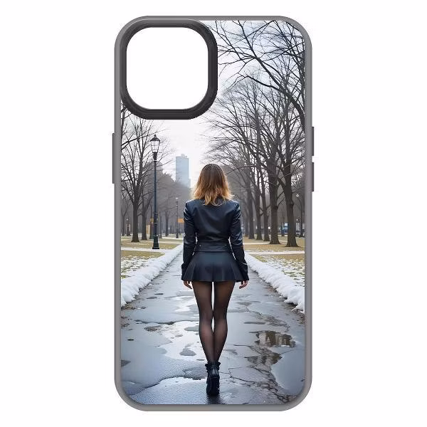 Чехол для смартфона, телефона Krutoff Весна в городе iPhone 15 черный