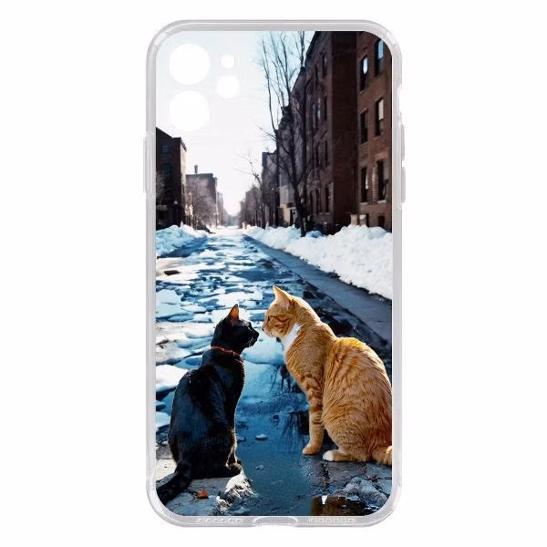 Чехол для смартфона, телефона Krutoff для Мартовские коты iPhone 11 с защитой камеры