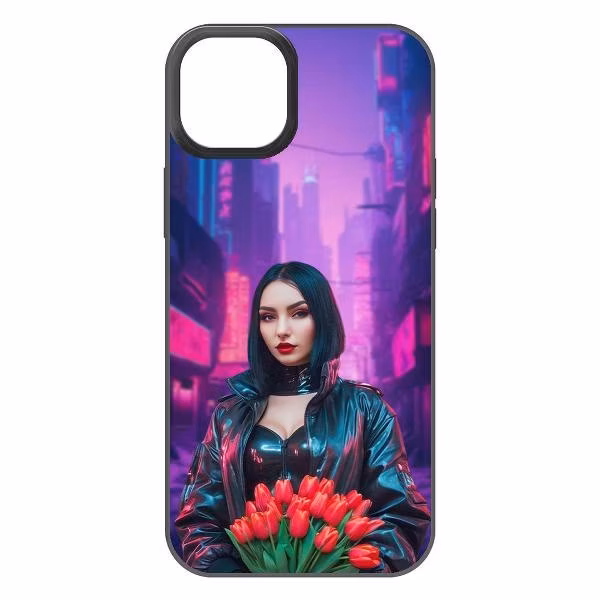 Чехол для смартфона, телефона Krutoff для Киберпанк-весна iPhone 15 Plus черный
