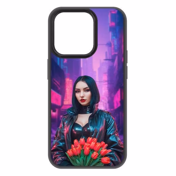Чехол для смартфона, телефона Krutoff для Киберпанк-весна iPhone 15 Pro черный