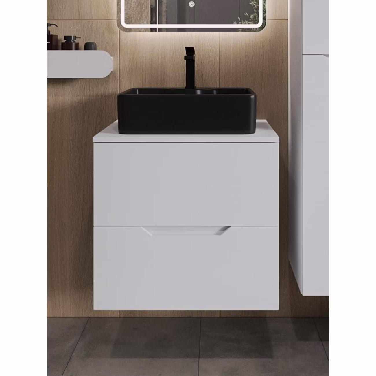 Тумба с раковиной Orange Li-60TuwMDF+B01-475MB