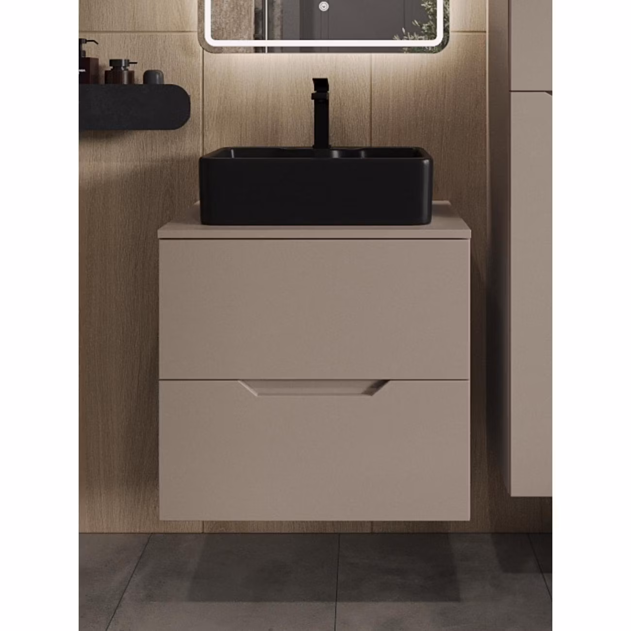 Тумба с раковиной Orange Li-60TuLMDF+B01-475MB