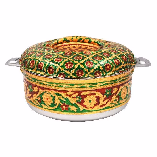 Термокастрюля BORGHOUSE Meenakari, 3,5 л Green/ Gold