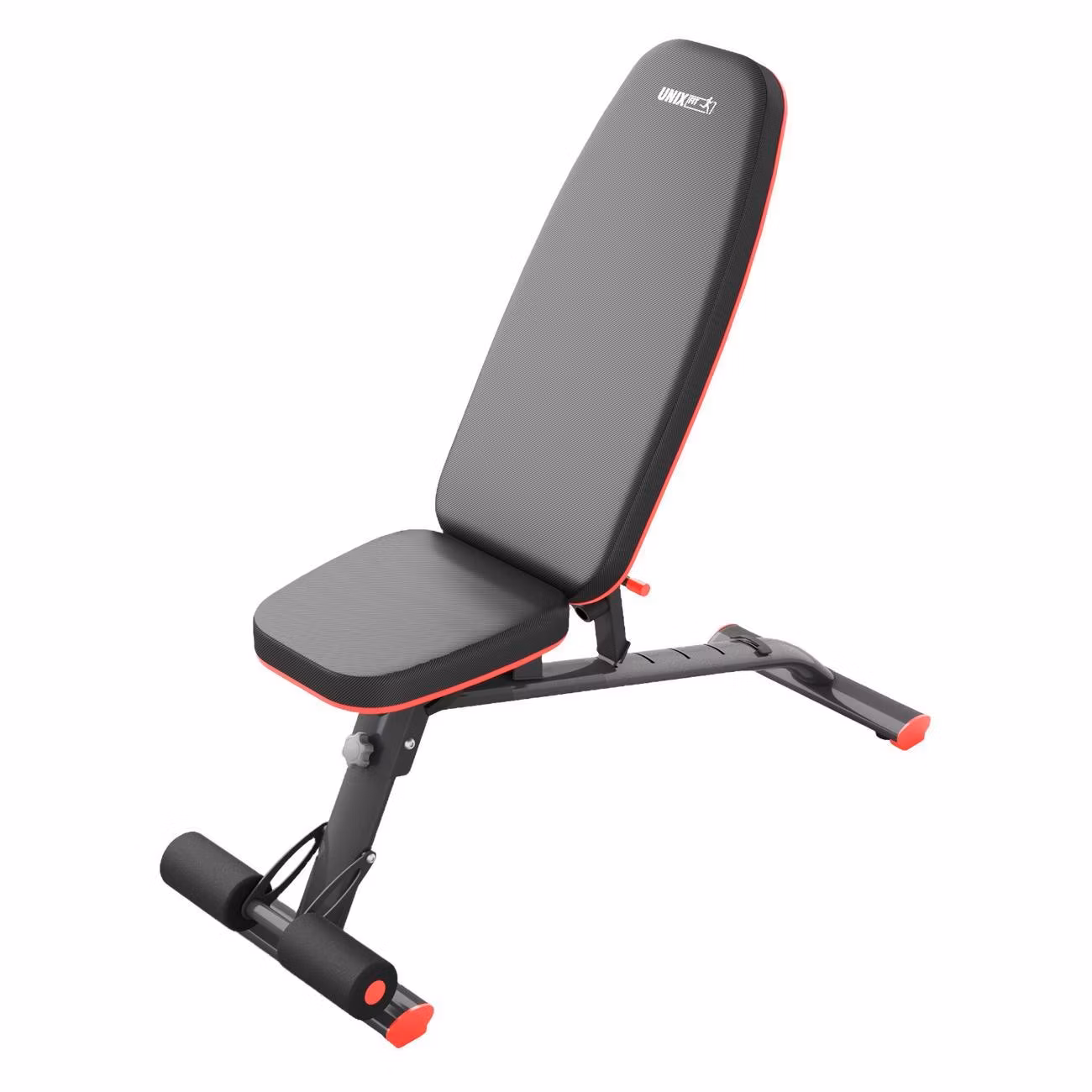 Универсальная силовая спортивная скамья для дома UnixFit 140 регулируемый тренажер для пресса и спины