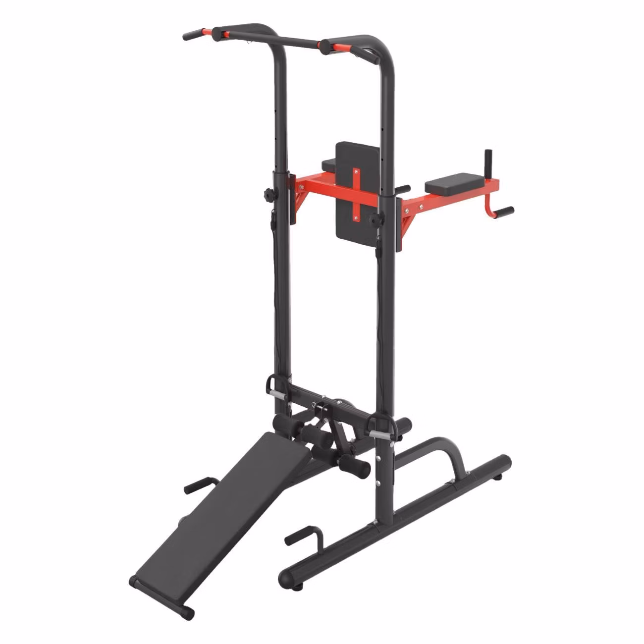 Тренажер Турник-пресс-брусья для дома UnixFit силовой тренажер / Power Tower 170P для рук, пресса и жима, складная скамья