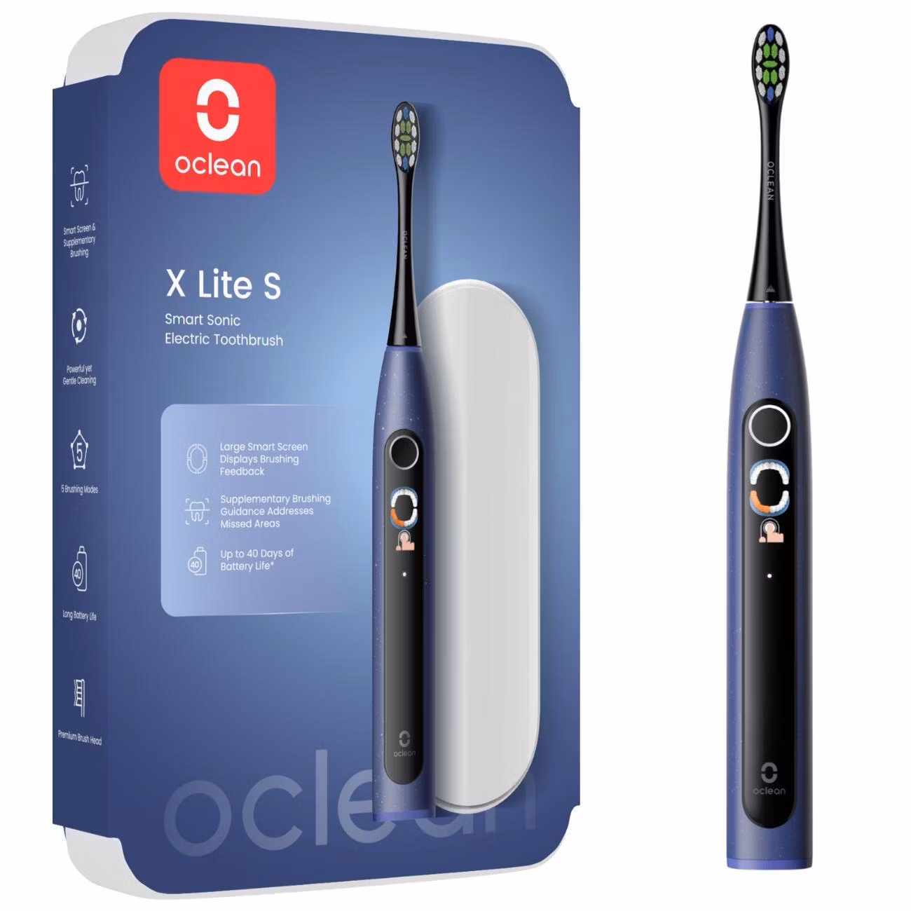 Электрическая зубная щетка Oclean X Lite Set Dark Blue