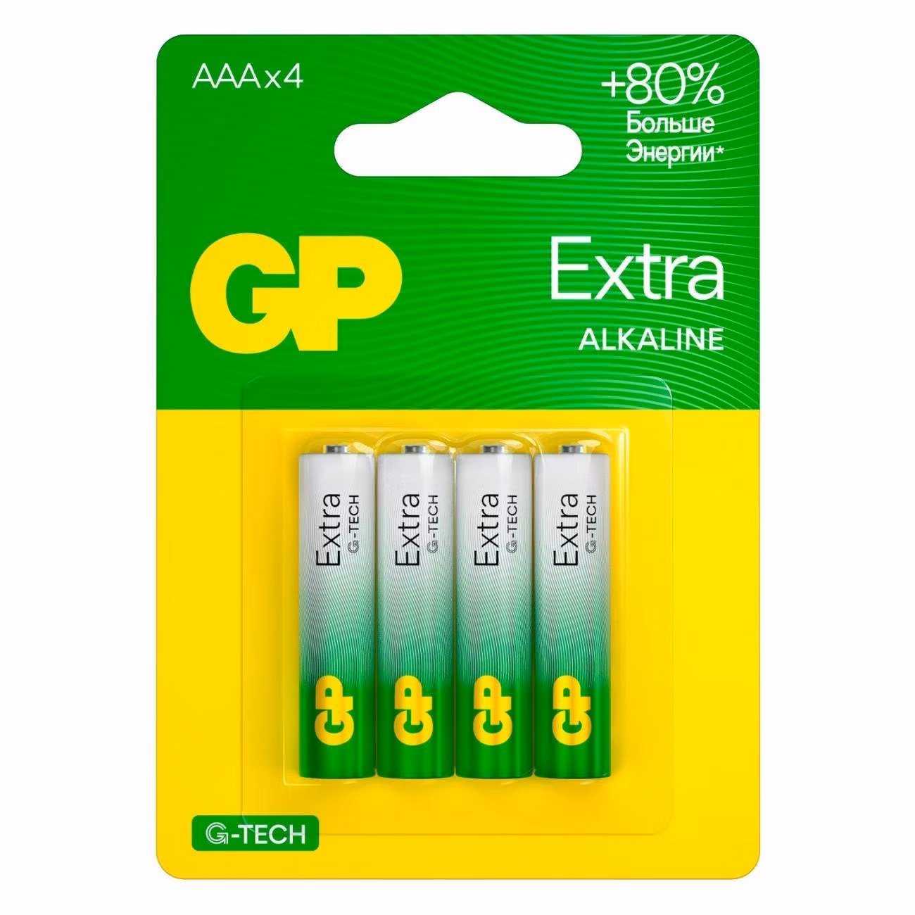 Батарея GP Extra G-Tech AAA 4 шт. GP24AXA21-2CRSBC4