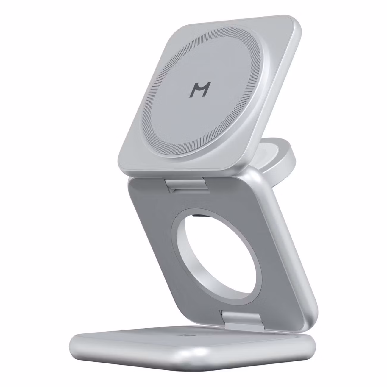 ЗУ беспроводное для планшета Magssory Fold 3 в 1 для Samsung серебристое
